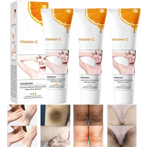 Crema para Aclarar las Axilas y Partes Intimas Para Piel Entrepierna Manchas Codos Piernas Zonas Íntimas Cara Axilas Rodillas Cuello 50G (3 bottles loción de cuidado de axilas y partes intimas)