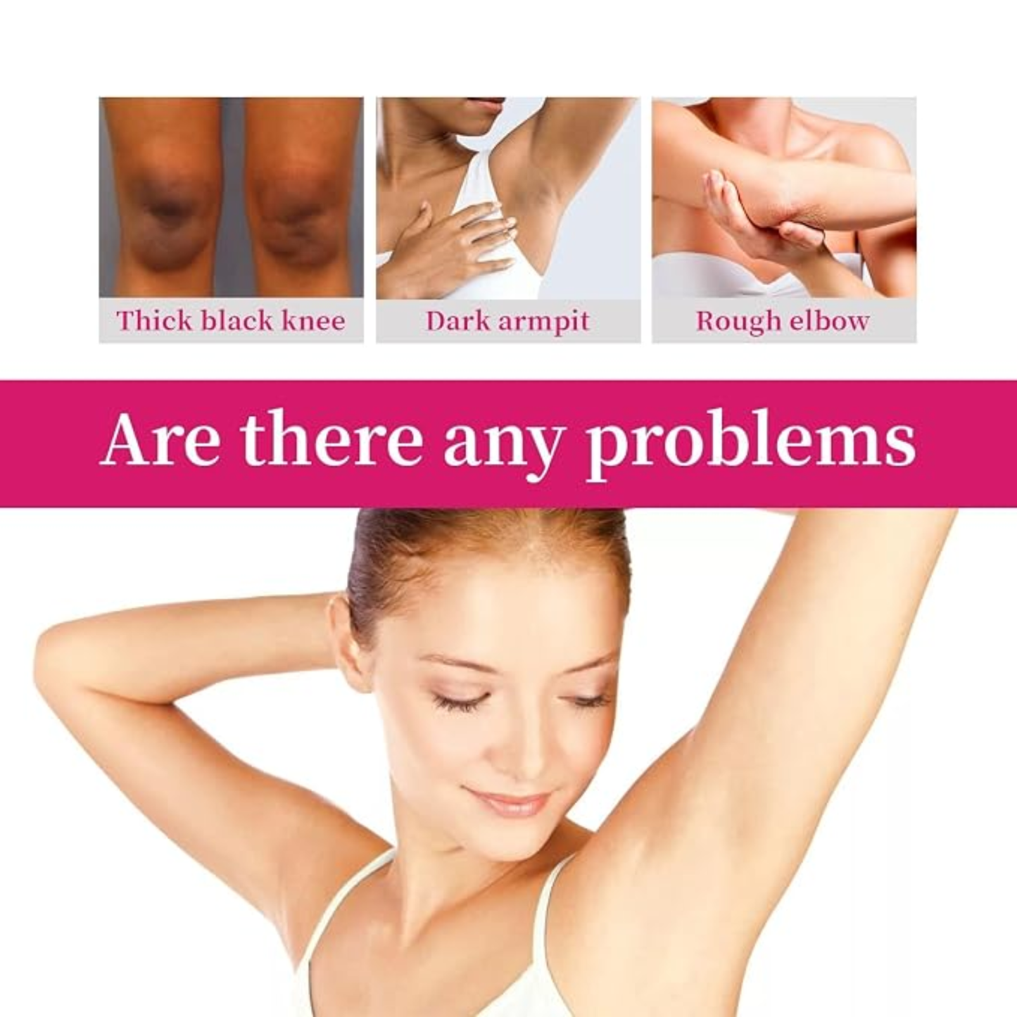 Crema para Aclarar las Axilas y Partes Intimas Para Piel Entrepierna Manchas Codos Piernas Zonas Íntimas Cara Axilas Rodillas Cuello 50G (3 bottles loción de cuidado de axilas y partes intimas)